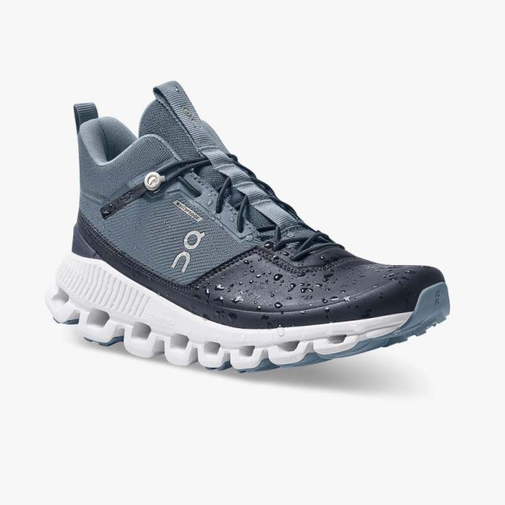 On Cloud Hi Waterproof " Dust/Navy "