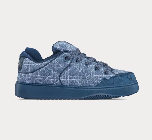 Dior - B9S Skater Limited And Numbered Edition Kumo Cannage Denim Blue Low Top Sneakers