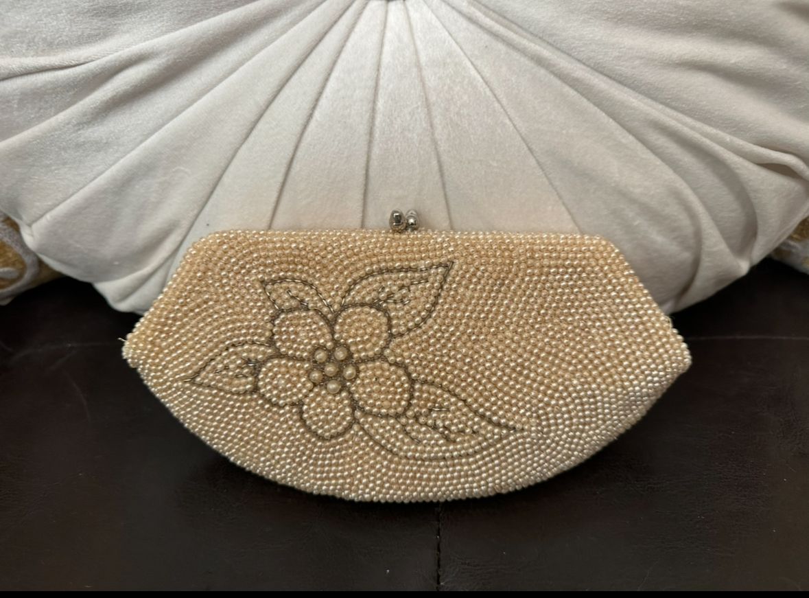 Floral Beaded Clutch