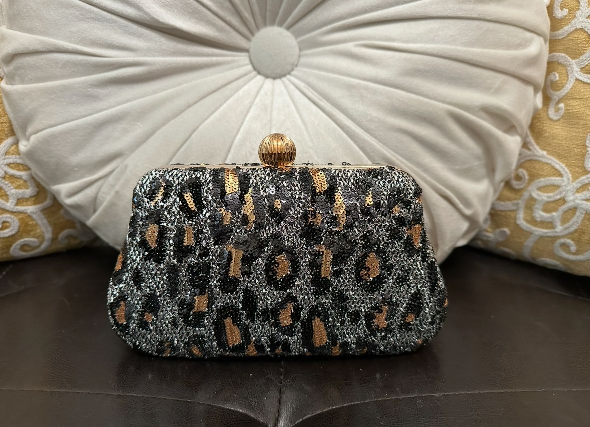 Leopard Print Clutch
