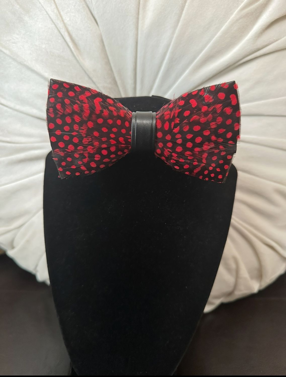 Red /Blk Poka Dot with lapel pin