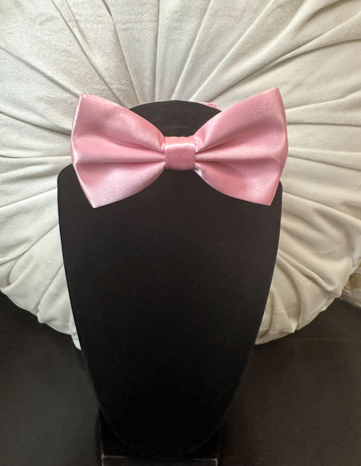 Pink Satin Bow-Tie