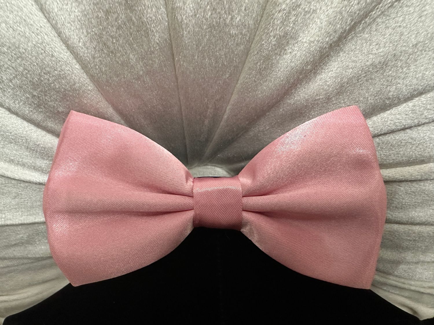 Pink Satin Bow-Tie