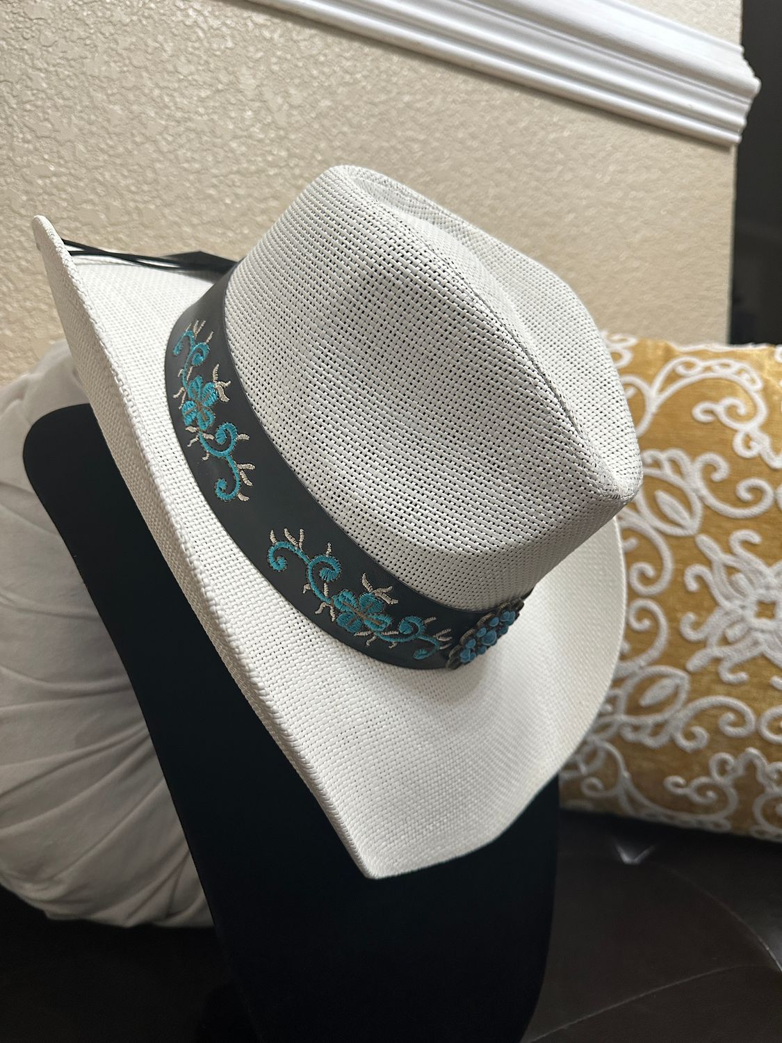 Cowboy Hats with Embroidered Hatband