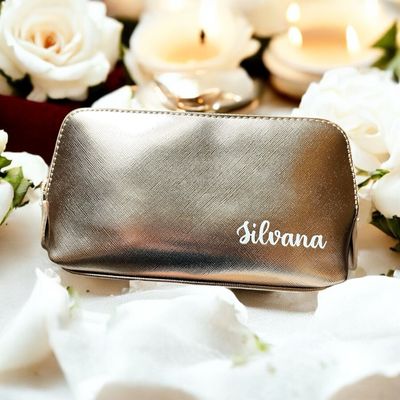 Pochette/Trousse in Similpelle Texture Saffiano - Personalizzabile