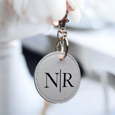 Portachiavi Personalizzato in Similpelle Saffiano per Lui e per Lei