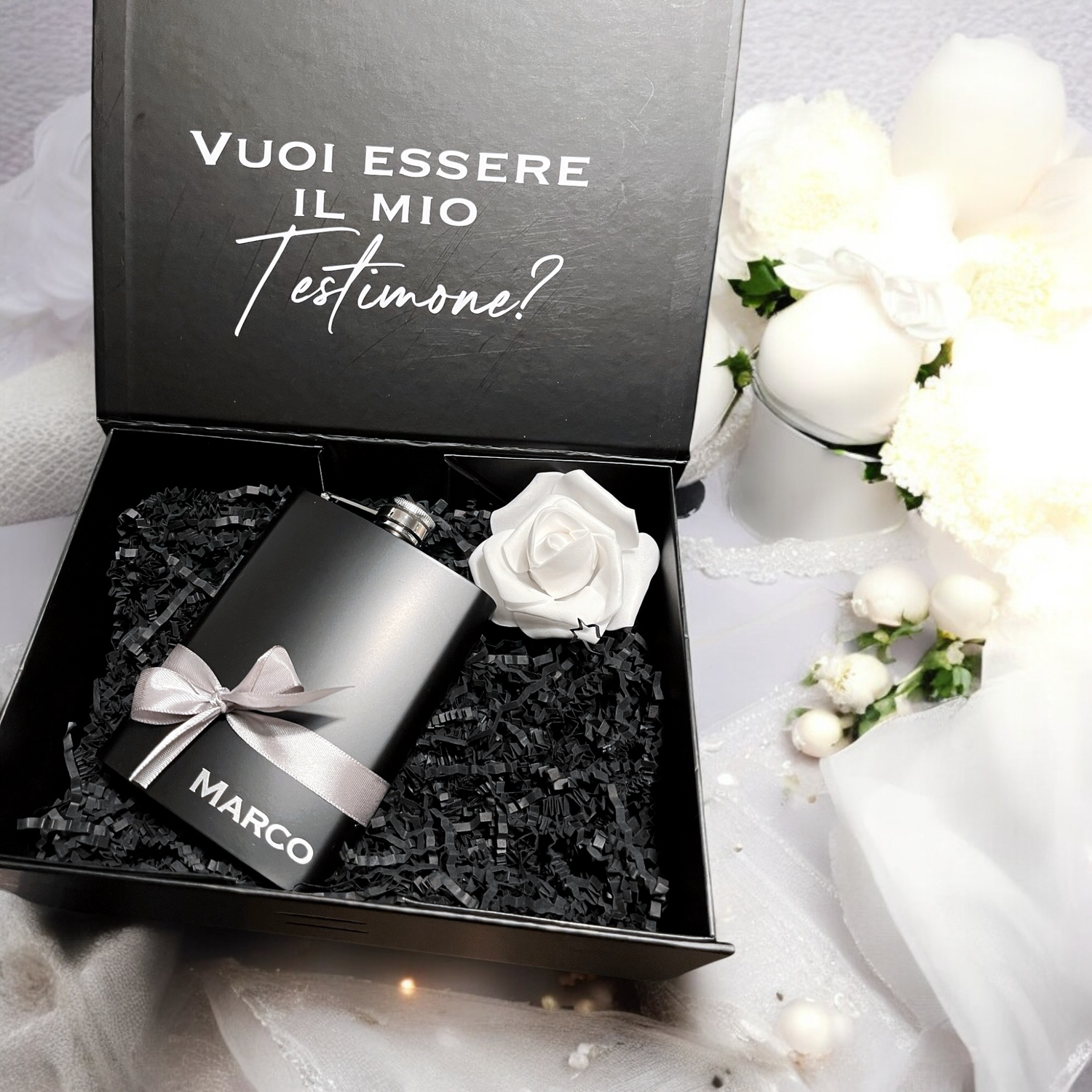 Box Uomo Personalizzata con Fiaschetta – Regalo Elegante per Ogni Occasione