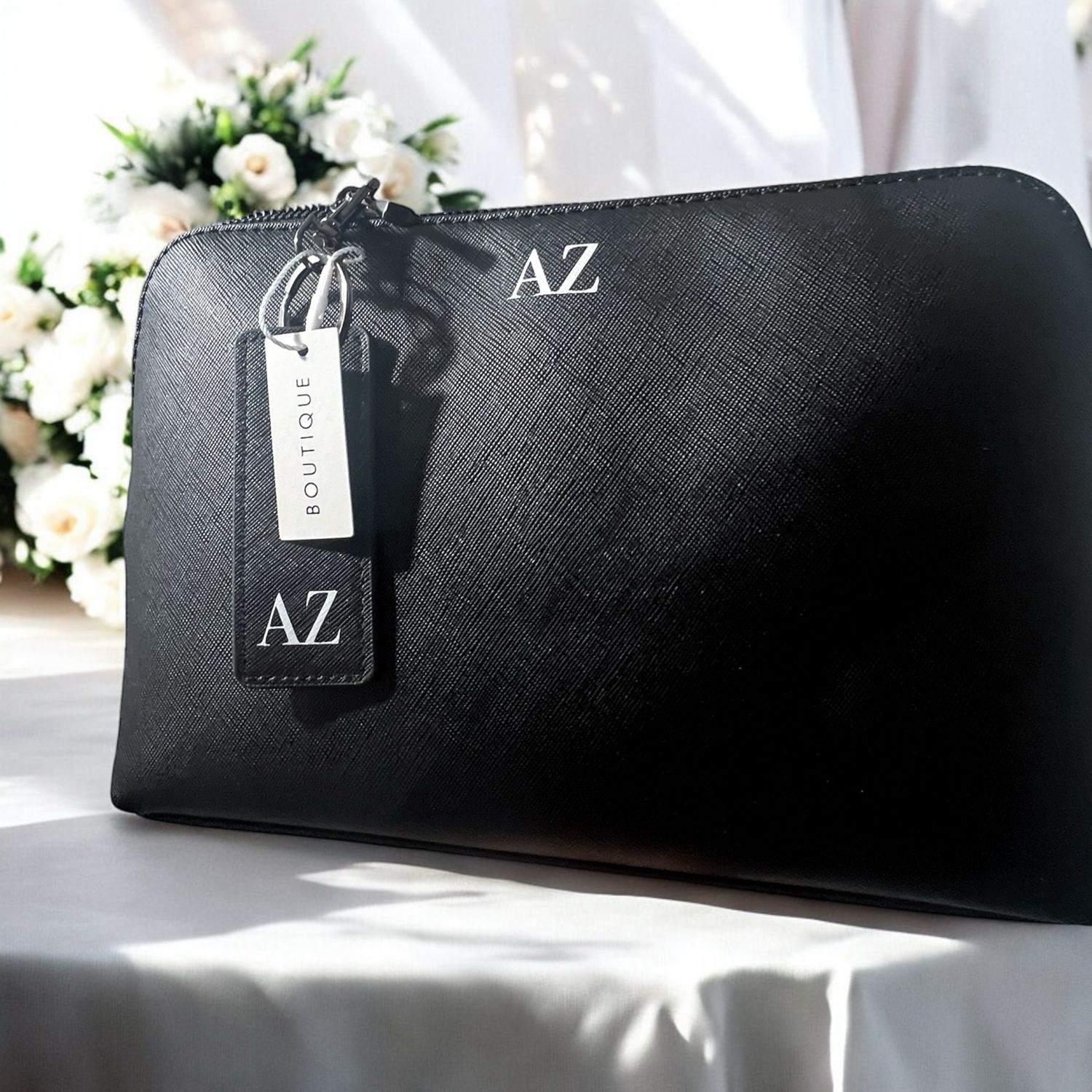 Beauty/Trousse Uomo in Similpelle Saffiano – Personalizzabile