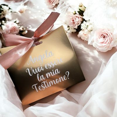Scatolina Richiesta Testimoni e Damigella