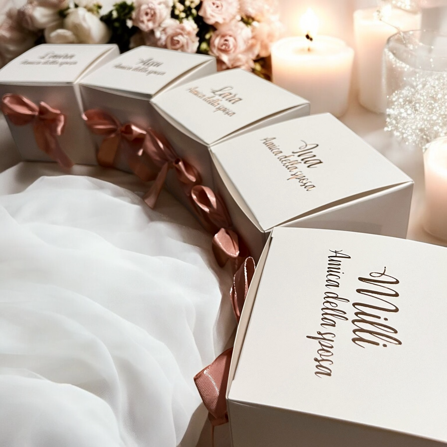Set regalo personalizzato con specchietto, balsamo labbra e protezione solare – scatolina con nome o ruolo