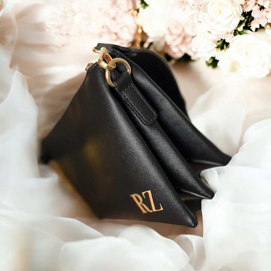 Borsa a Soffietto in Similpelle Saffiano – Personalizzabile