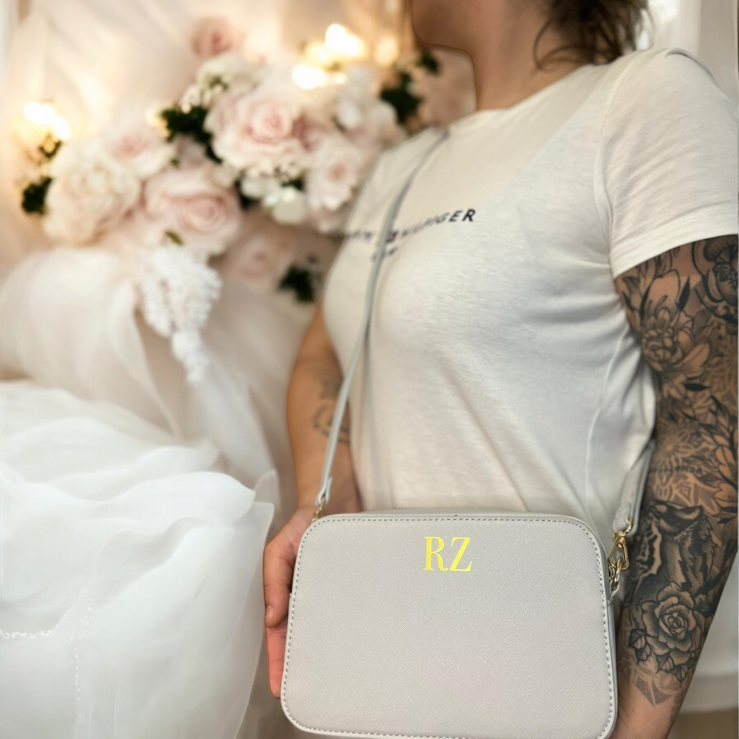 Borsa a Tracolla in Similpelle Saffiano – Personalizzabile