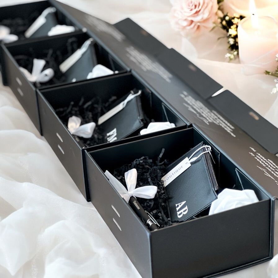 Box Regalo Uomo Personalizzata — Portachiavi, Portacarte &amp; Penna Testimone