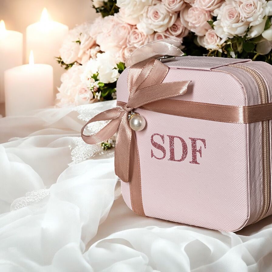 Portagioie da viaggio personalizzato – Rosa o Bianco (Promo Estate)
