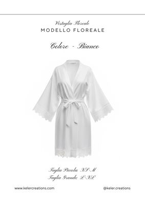 Vestaglia in Raso — Modello Floreale