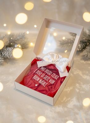 Pallina di Natale in Plexiglass Personalizzata - Il mio posto Felice è dove ci siete voi, Buon Natale
