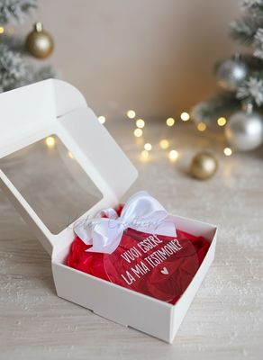 Pallina di Natale in Plexiglass Personalizzata - Vuoi essere la mia Testimone/Vuoi essere il mio Testimone?