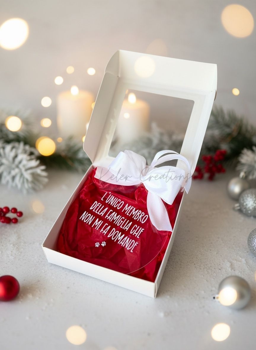 Pallina di Natale in Plexiglass Personalizzata - L'unico membro della Famiglia che non mi fa domande