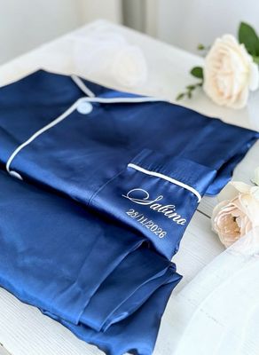 Pigiama in raso lungo uomo - Personalizzato