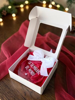 Pallina di Natale in Plexiglass Personalizzata - La zia migliore del mondo/Lo zio migliore del mondo