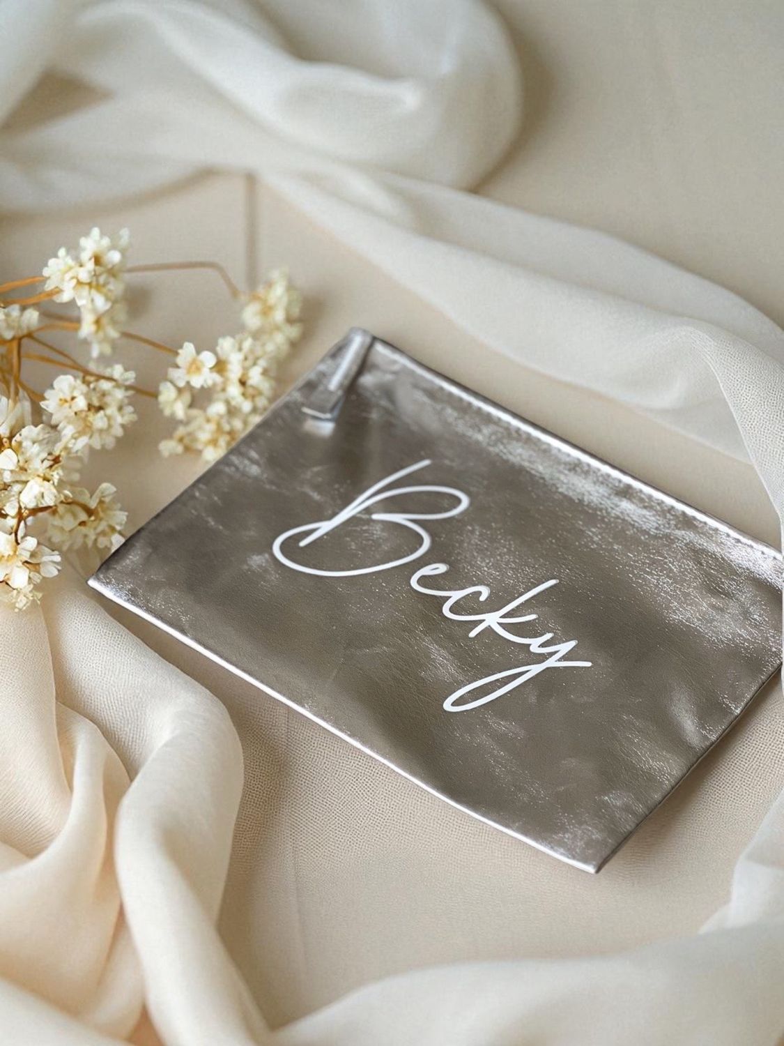 Trousse Elegante in Similpelle Metalizzata – Organizer Beauty Chic