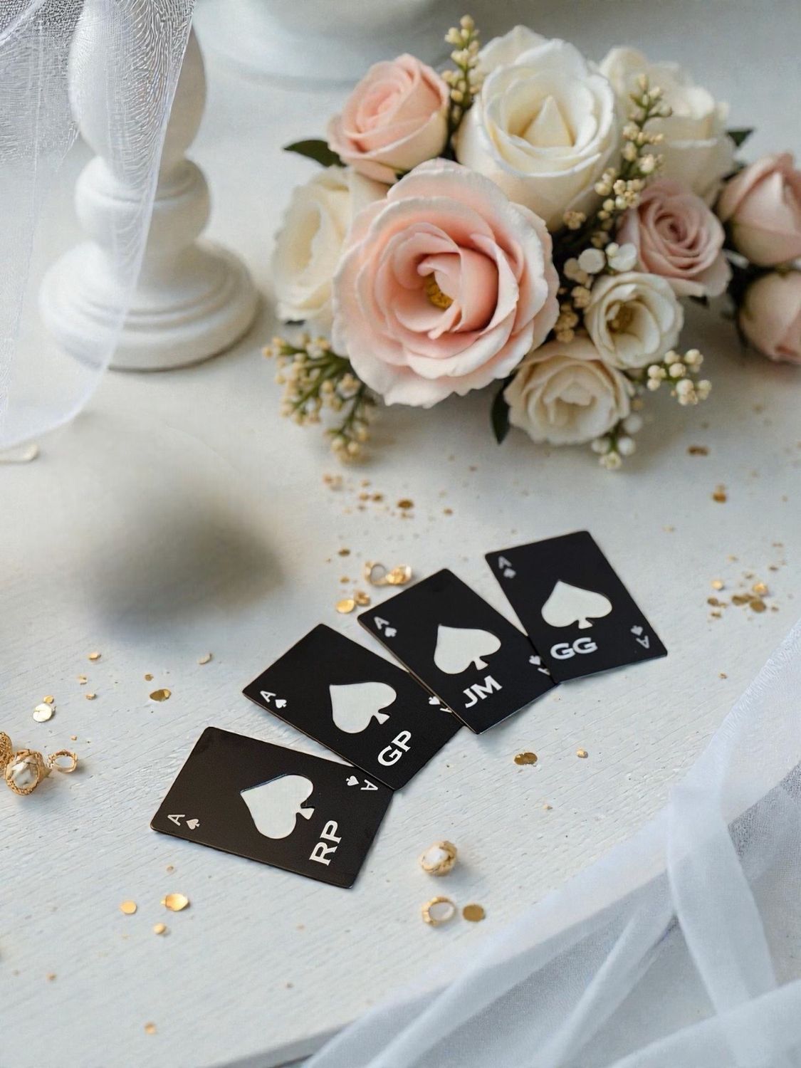 Apribottiglia a forma di Asso – Personalizzato | Idea regalo testimoni