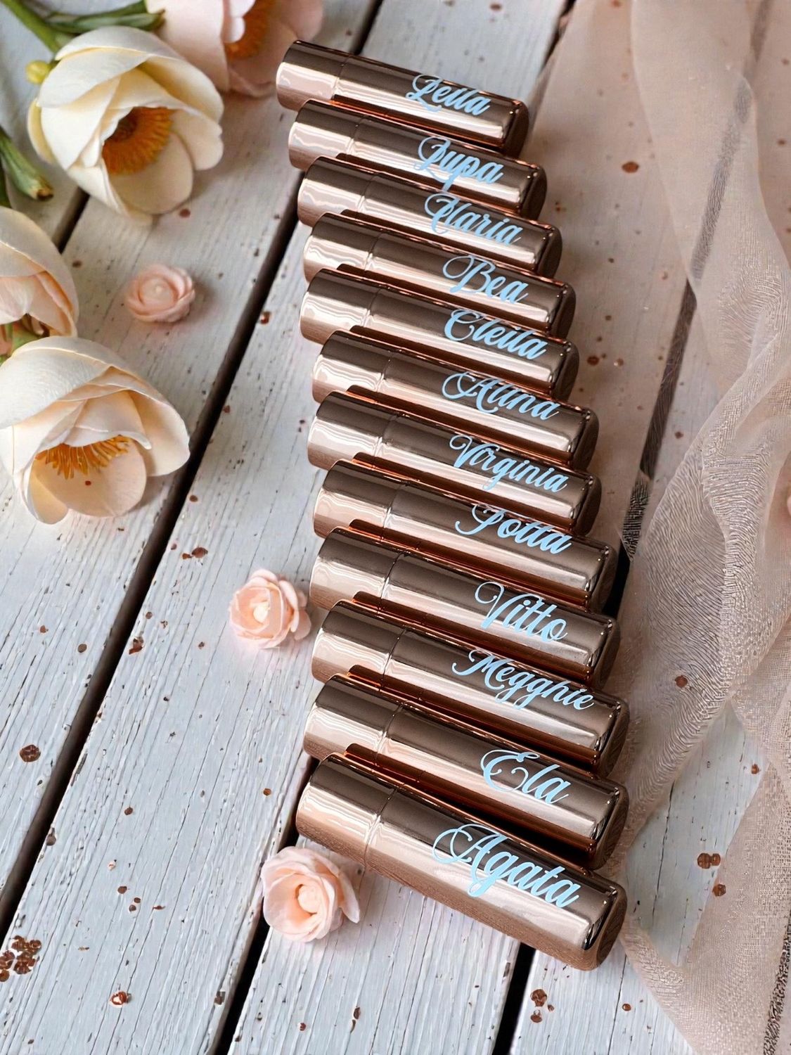 Balsamo labbra personalizzato – Vaniglia con SPF | Finitura metallizzata UV