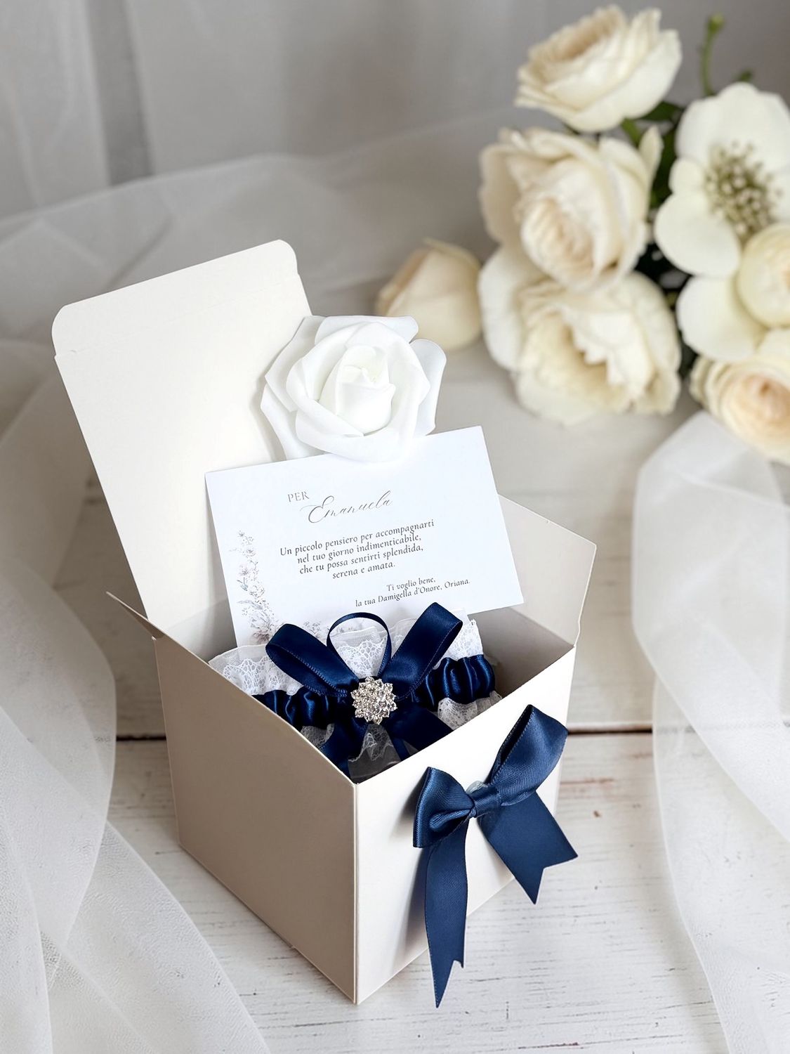 Scatolina personalizzata con Giarrettiera Sposa