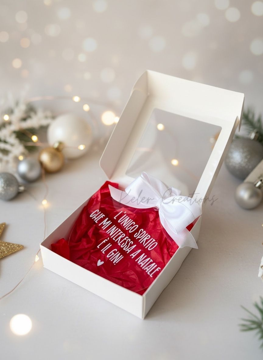 Pallina di Natale in Plexiglass Personalizzata - L'unico spirito che mi interessa a Natale è il Gin