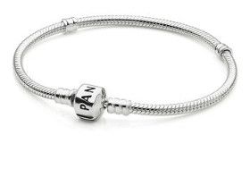 PANDORA™ Original Moments Barrel Clasp Snake Chain Bracelet Sterling Silver, Size: 6.3 (16)