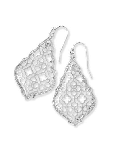 The Addie Drop Earrings in Filigree, Color: Silver