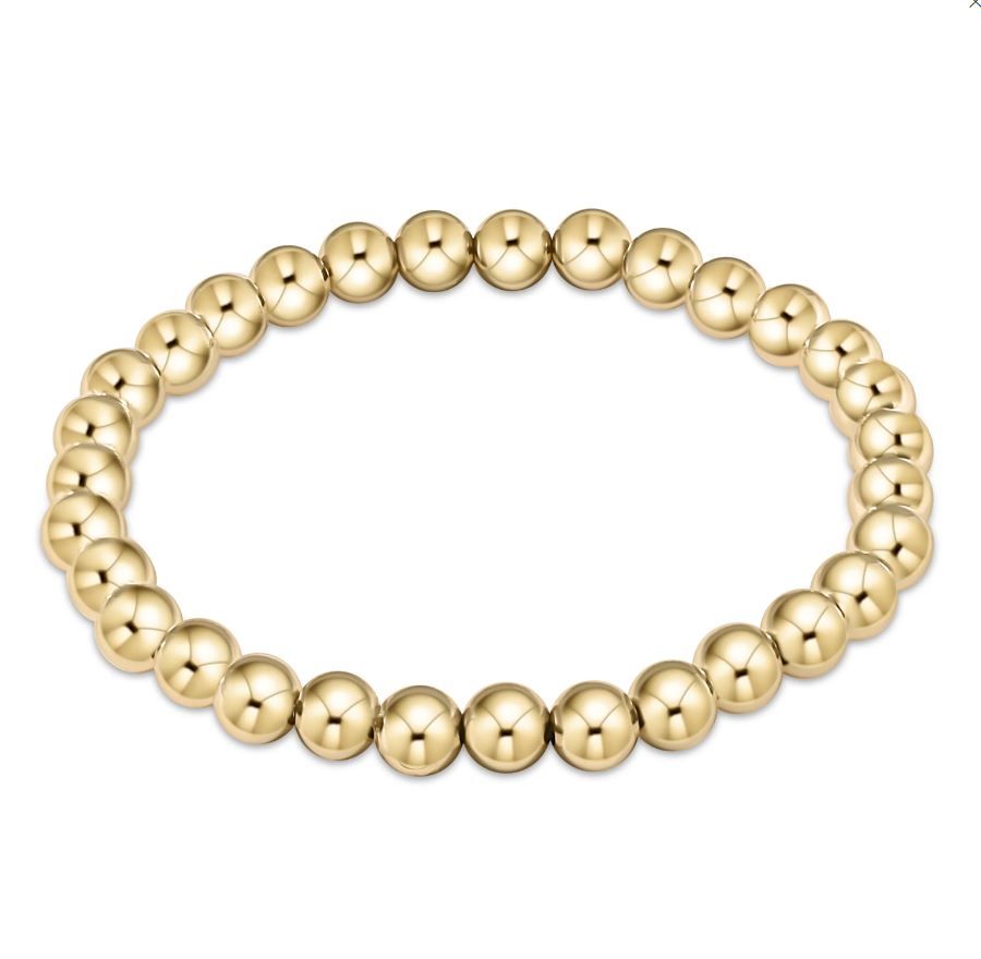 Enewton EXTENDS Classic Gold Bead Bracelet, Size: 6mm