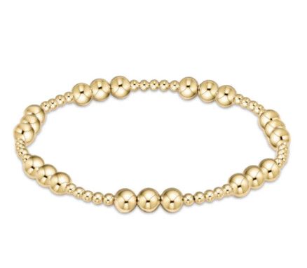 Enewton EXTENDS Classic Joy Pattern Bead Bracelet Gold, Size: 5mm