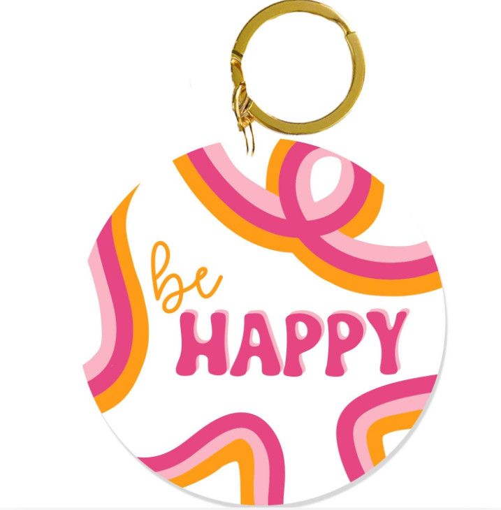Acrylic Keychain, Color: Be Happy