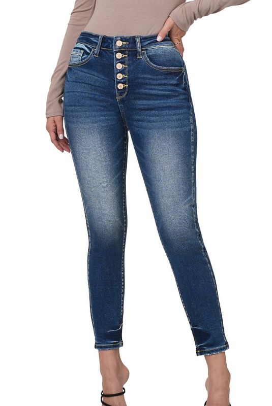 The Zenana Skinny Jeans, Color: Denim, Size: 24