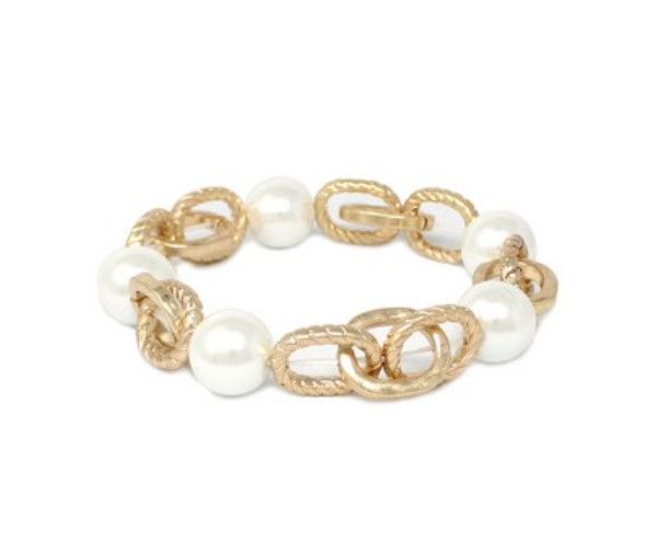 The Kai Pearl Link Bracelet, Color: Gold