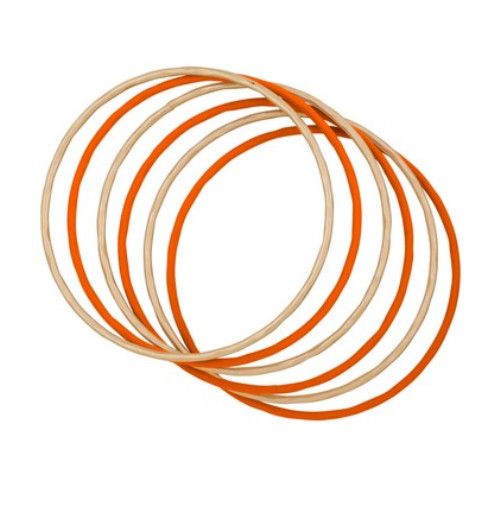 Mabel Bangle Set, Color: Tangerine