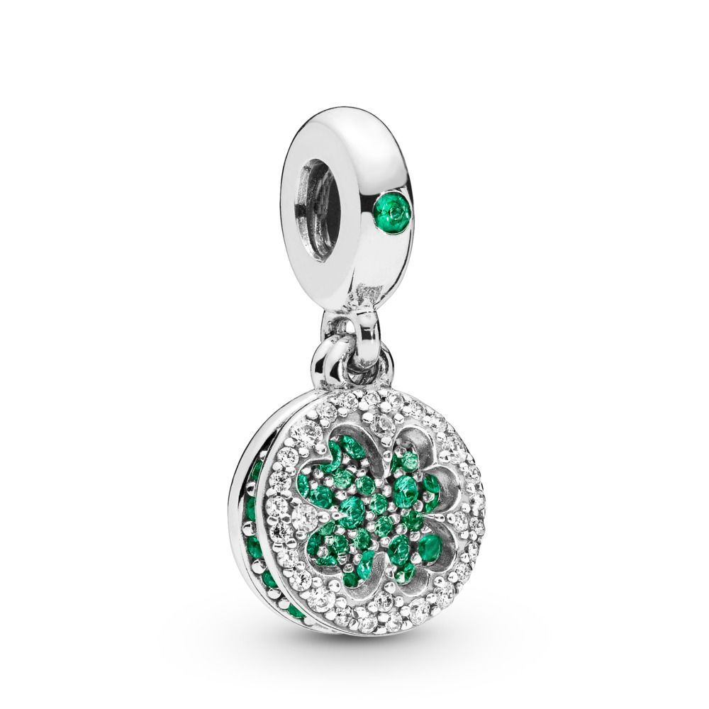 PANDORA™ Lucky Clover Dangle Charm Multi CZ Dangle Charm