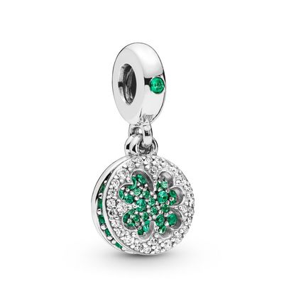 PANDORA™ Lucky Clover Dangle Charm Multi CZ Dangle Charm