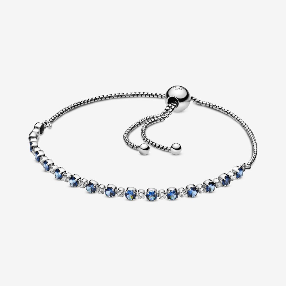 PANDORA™ Blue and Clear Sparkle Sliding Bracelet 2