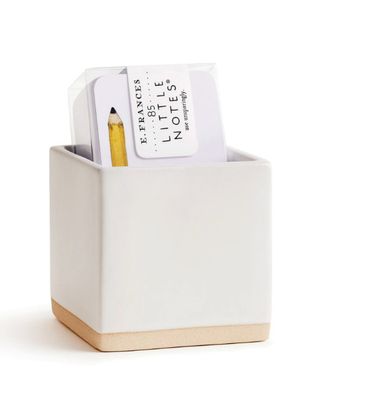 Ceramic Little Notes Holder White