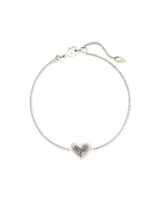 Ari Hert Delicate Chain Bracelet Silver Platinum Drusy