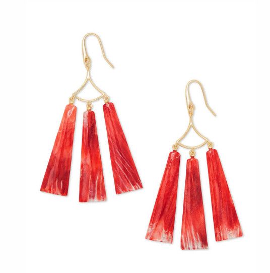 Layton Statement Ear Gold Red Oyster