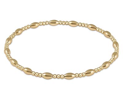 Harmony Sincerity Pattern 2mm Bead Bracelet Gold