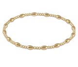 Harmony Sincerity Pattern 2mm Bead Bracelet Gold