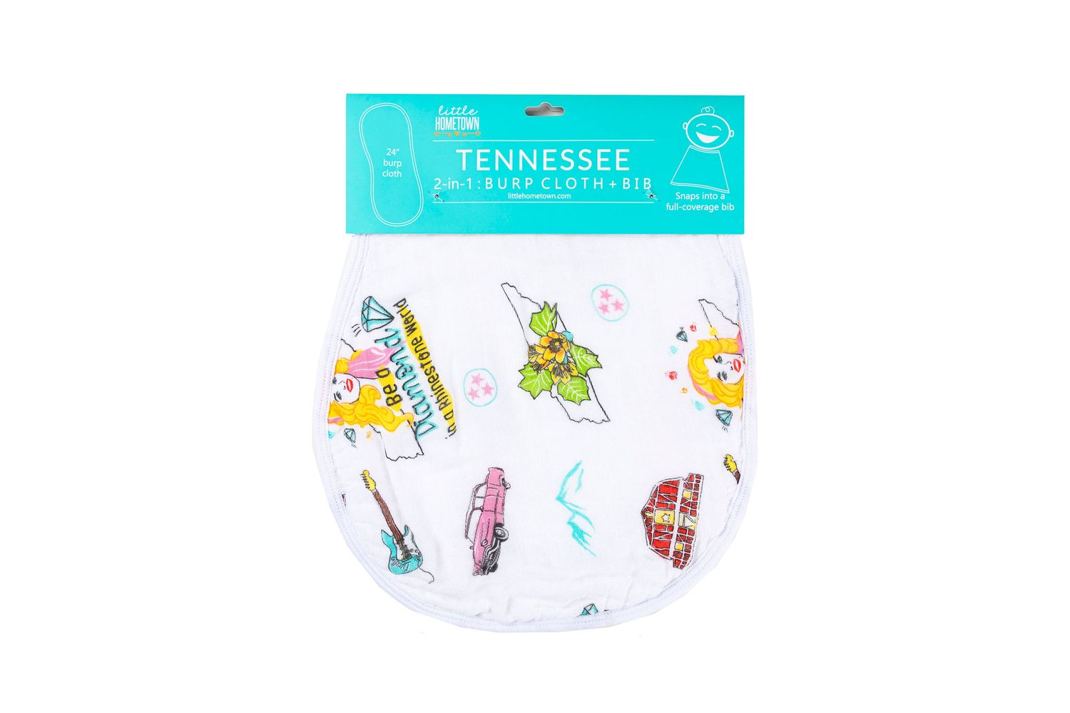 Tennessee Baby Burp/Bib Combo Girl