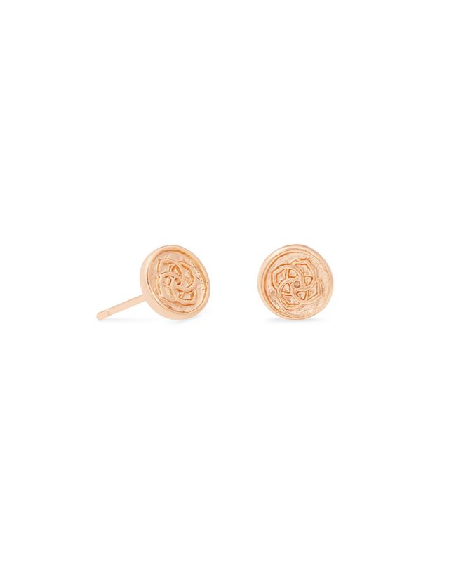 Dira Coin Stud in Rose Gold