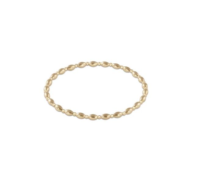 Harmony Grateful Pattern 2mm Bead Bracelet- Gold
