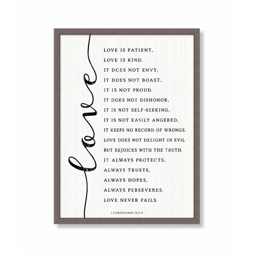 Love Is Patient Framed Farmhouse Print | 18x24