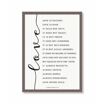 Love Is Patient Framed Farmhouse Print | 18x24